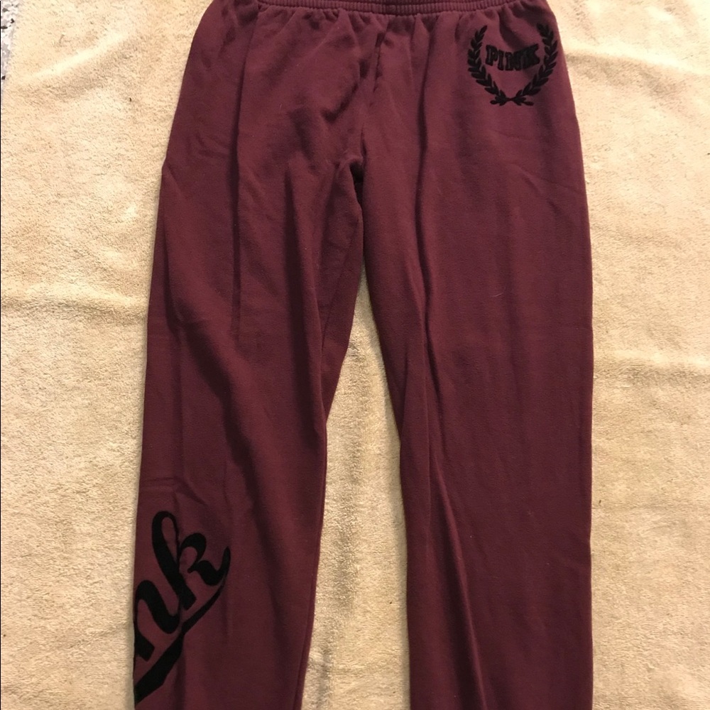 PINK Maroon jogger sweatpants